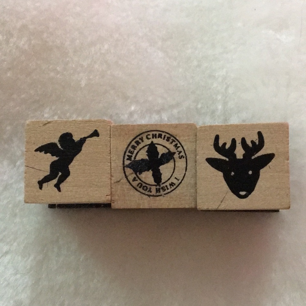 Christmas Themed Wooden Stamps